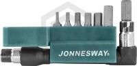 Jonnesway S08H2H8S Комплект вставок-бит 1/4"DR шестигранных, H2-H8, c Г-образным приводом, 8 предметов Jonnesway S08H2H8S Комплект вставок-бит 1/4"DR шестигранных, H2-H8, c Г-образным приводом, 8 предметов