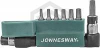 Jonnesway S08H2ST8S Комплект вставок-бит 1/4"DR T-TORX®, T10H-T40H, c Г-образным приводом, 8 предметов Jonnesway S08H2ST8S Комплект вставок-бит 1/4"DR T-TORX®, T10H-T40H, c Г-образным приводом, 8 предметов