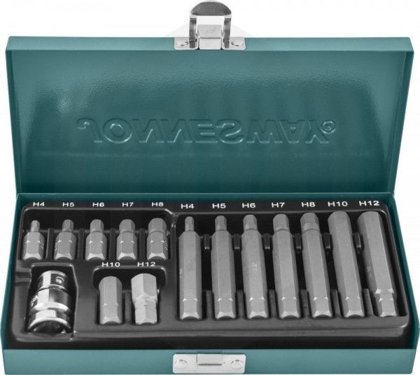 Jonnesway S29H4115S Набор вставок-бит 10 мм DR шестигранных с переходником, 15 предметов Jonnesway S29H4115S Набор вставок-бит 10 мм DR шестигранных с переходником, 15 предметов