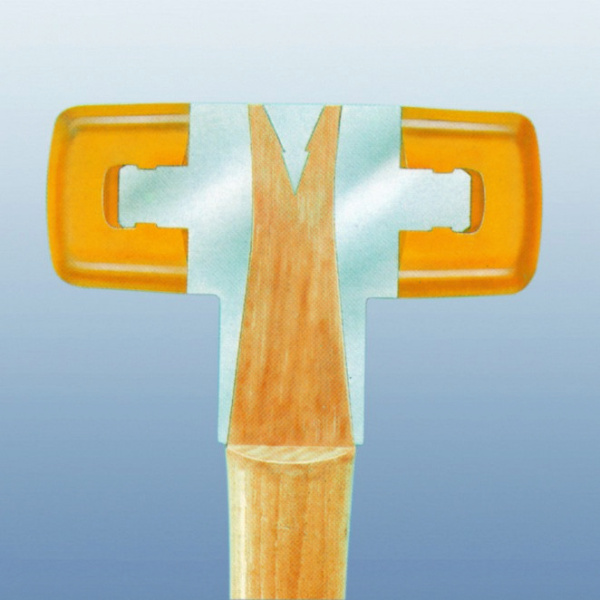 100 L боёк сменный из пластика Cellidor для киянок серии 100, #6 x 51 мм, мягкий, жёлтый 100 L боёк сменный из пластика Cellidor для киянок серии 100, #6 x 51 мм, мягкий, жёлтый