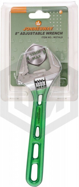 Jonnesway W27AL8 Ключ разводной с облегченной рукояткой, 0-32 мм, L-200 мм Jonnesway W27AL8 Ключ разводной с облегченной рукояткой, 0-32 мм, L-200 мм