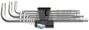 3950/9 PKL Hex-Plus Stainless 1 Набор Г-образных ключей, нерж., с шаром, 9 пр., 1.5/2/2.5/3/4/5/6/8/10 мм