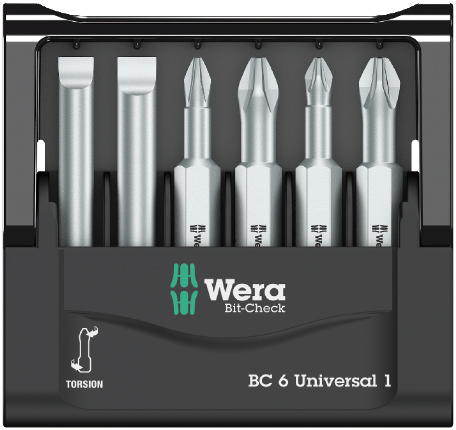 Bit-Check 6 Universal 1 набор бит торсионных, 6 пр., 1/4" E6.3