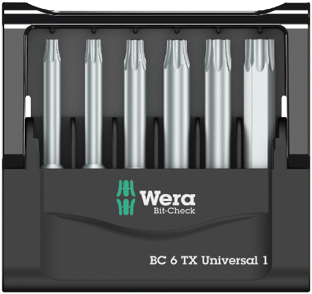 Bit-Check 6 TX Universal 1 набор бит, 6 пр., 1/4" E6.3