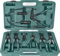 Jonnesway AR060024A Набор щипцов для демонтажа пружинных хомутов патрубков, 9 предметов