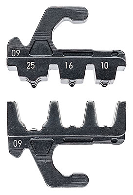 MultiCrimp Плашка опрессовочная: изолированные и неизолированные гильзы, 10/16/25 мм², 3 гнезда