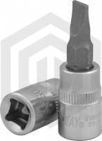 Jonnesway S10H255 Насадка торцевая 1/4"DR с вставкой-битой шлицевой, SL5.5, 37 мм