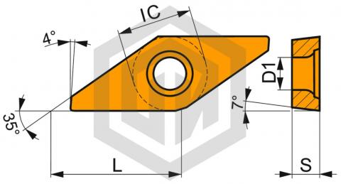 Пластина VCGX160404-AL GN9135 GESAK