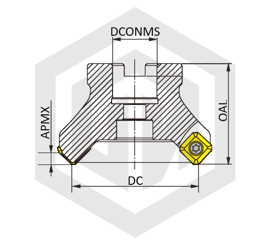 Фреза торцевая KM12-50-22-4T STI