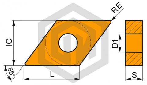 Пластина DNMG150608-TPM2 STP225G TELORN