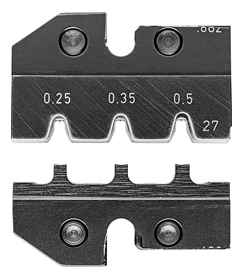 Плашка опрессовочная: штекеры MQS, 0.25/0.35/0.5 мм², 3 гнезда