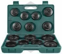 Jonnesway AI050004 Комплект чашек для съема масляных фильтров 65-100 мм, 15 предметов Jonnesway AI050004 Комплект чашек для съема масляных фильтров 65-100 мм, 15 предметов