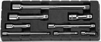 Jonnesway S28H08S Набор удлинителей 1/4", 3/8", 1/2"DR, 50-250 мм, 8 предметов