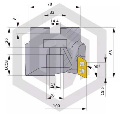 Фреза торцевая AXD4000-100A06RA MITSUBISHI Фреза торцевая AXD4000-100A06RA MITSUBISHI