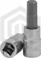 Jonnesway S09H404 Насадка торцевая 1/2"DR с вставкой-битой шестигранной, H4, 55 мм