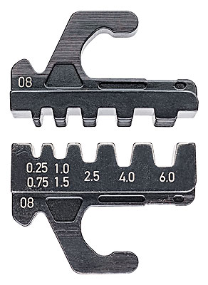 MultiCrimp Плашка опрессовочная: изолированные и неизолированные гильзы, 0.25-6.0 мм², 3 гнезда