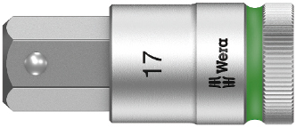 8740 C Hex-Plus HF Zyklop Головка торцевая с вставкой-битой с внешним шестигранником, 1/2", с фиксацией, 17 x 60 мм