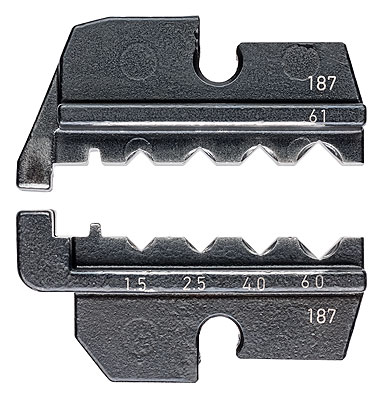Плашка опрессовочная: контакты точеные Harting, 1.5/2.5/4/6 мм², 4 гнезда