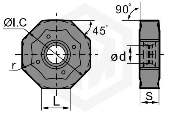 Пластина ONMU060408-PM JT1025 STI