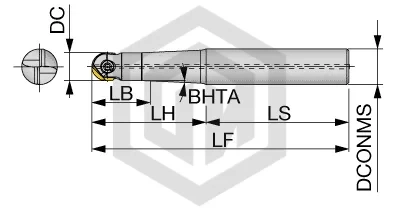 Фреза концевая сферическая EBFM10T12S100 TUNGALOY Фреза концевая сферическая EBFM10T12S100 TUNGALOY