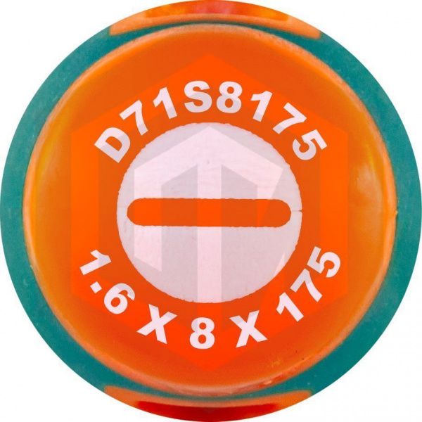 Jonnesway D71S8175 Отвертка стержневая шлицевая ANTI-SLIP GRIP, SL8.0х175 мм Jonnesway D71S8175 Отвертка стержневая шлицевая ANTI-SLIP GRIP, SL8.0х175 мм