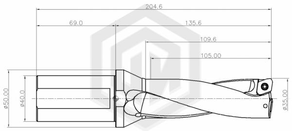 Сверло корпусное TDX350F40-3 TUNGALOY Сверло корпусное TDX350F40-3 TUNGALOY