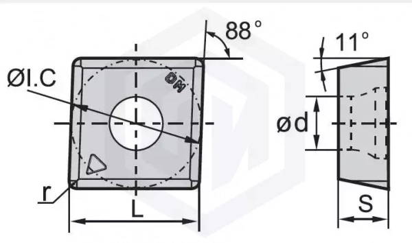 Пластина MPHT060304-DM JT1225 STI