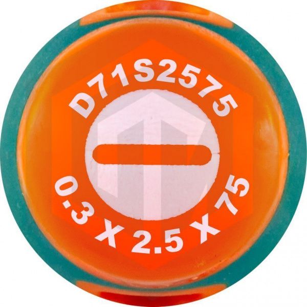 Jonnesway D71S2575 Отвертка стержневая шлицевая ANTI-SLIP GRIP, SL2.5х75 мм Jonnesway D71S2575 Отвертка стержневая шлицевая ANTI-SLIP GRIP, SL2.5х75 мм