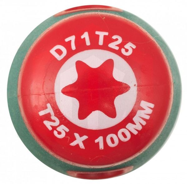 Jonnesway D71T25 Отвертка стержневая TORX® ANTI-SLIP GRIP, T25х100 Jonnesway D71T25 Отвертка стержневая TORX® ANTI-SLIP GRIP, T25х100