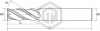 Фреза E550MAX D4-L75-l32-T4-TiAlN-HRC55A STI Фреза E550MAX D4-L75-l32-T4-TiAlN-HRC55A STI