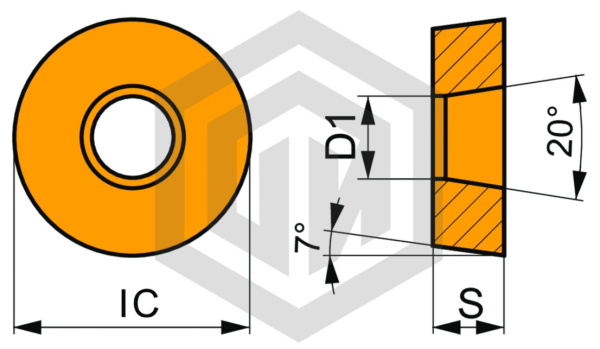 Пластина RCMX 2507MOS-37:6630 DORMER&PRAMET Пластина RCMX 2507MOS-37:6630 DORMER&PRAMET