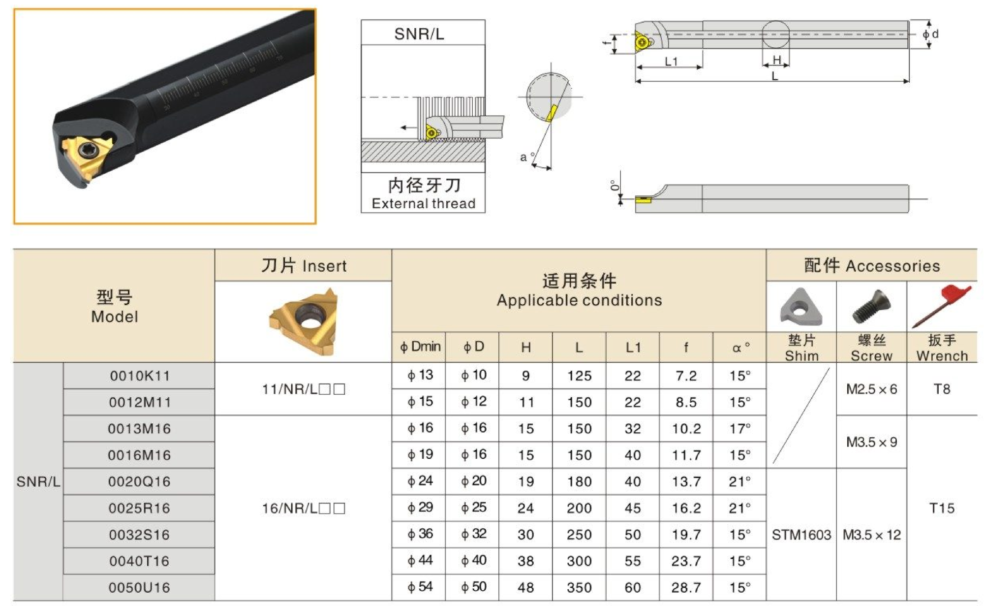 Державка SNR0016Q16 DESKAR Державка SNR0016Q16 DESKAR