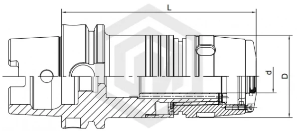 Патрон цанговый силовой HSK50A-C42-140 STI Патрон цанговый силовой HSK50A-C42-140 STI