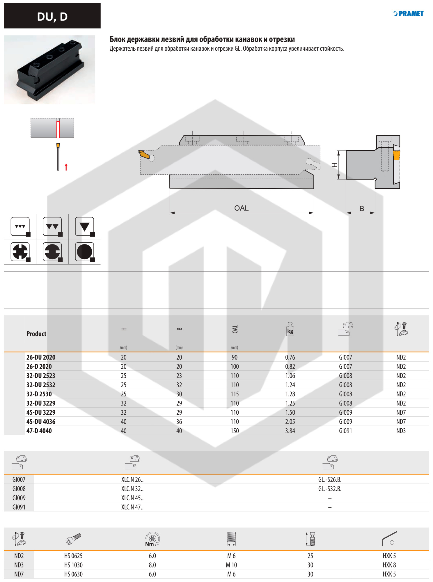 Держатель лезвия 47-D 4040 DORMER&PRAMET