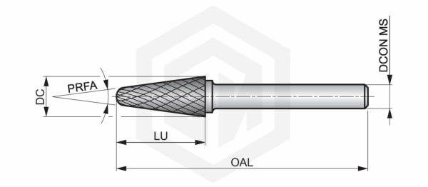 Борфреза коническая P82112.7X6.0 DORMER