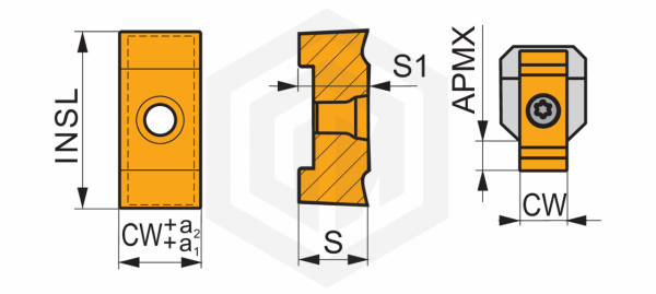 Пластина HZ/2 14-14 H7:333TN DORMER&PRAMET Пластина HZ/2 14-14 H7:333TN DORMER&PRAMET