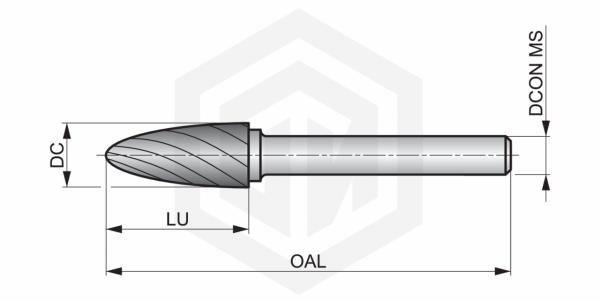 Борфреза коническая P62112.7X6.0 DORMER