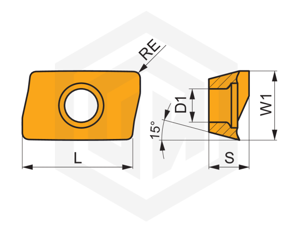 Пластина ADMX 070204SR-M:M8330 DORMER&PRAMET