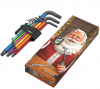 Christmas 2023 950/9 SPKL Hex-Plus Multicolour BlackLaser 1 Набор Г-образных ключей, с шаром, 9 пр., 1.5-10 мм, подарочная упаковка