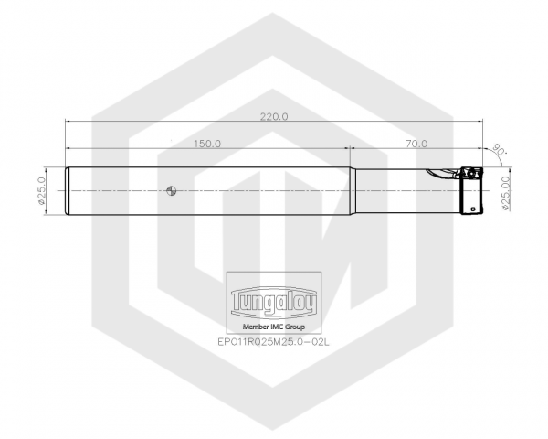 Фреза концевая прямая EPO11R025M25.0-02L TUNGALOY Фреза концевая прямая EPO11R025M25.0-02L TUNGALOY