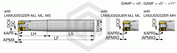 Фреза концевая EXN03R016M16.0-02L TUNGALOY