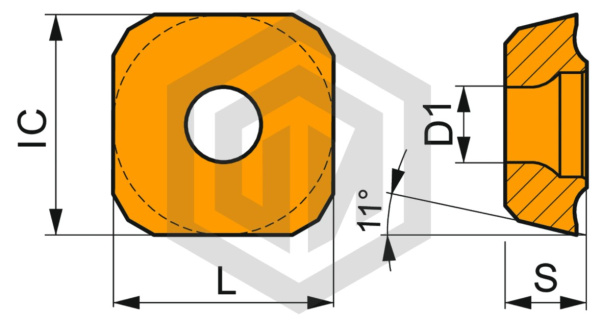 Пластина XPET 12T3AP:D8345 DORMER&PRAMET Пластина XPET 12T3AP:D8345 DORMER&PRAMET