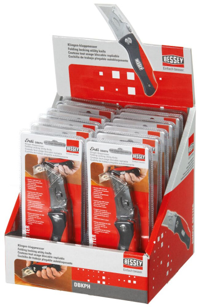 DBKPH-EU Нож складной строительный, быстрая замена лезвий, отсек для запасных лезвий, пластиковая ручка DBKPH-EU Нож складной строительный, быстрая замена лезвий, отсек для запасных лезвий, пластиковая ручка