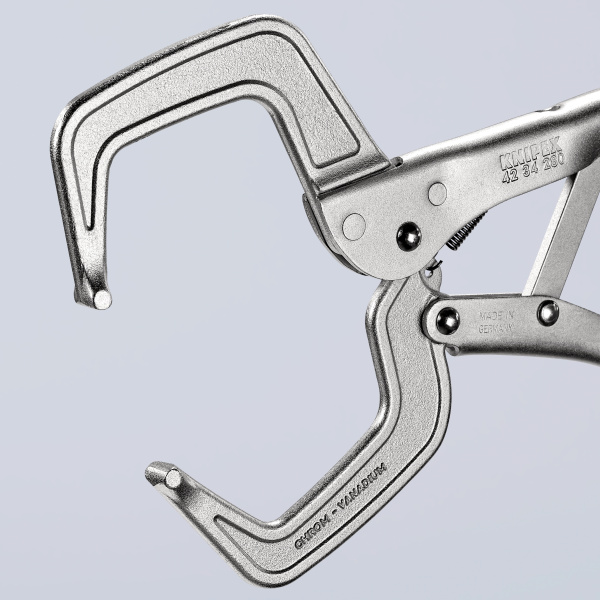 Зажим сварочный, для больших заготовок с рёбрами до 40 мм, квадрат 90 мм, длина 280 мм
