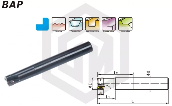 Фреза концевая прямая BAP300R-10-130-C10-1T STI Фреза концевая прямая BAP300R-10-130-C10-1T STI