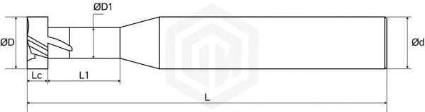 Фреза T-образная T550 D3-h1.5-L50-T4-TiSiN-HRC60 STI Фреза T-образная T550 D3-h1.5-L50-T4-TiSiN-HRC60 STI