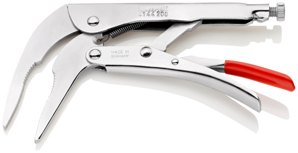 Зажим ручной, длинные узкие губки 70°, круг 20 мм, квадрат 20 мм, под ключ 30 мм, длина 200 мм