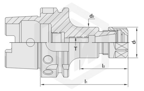 Патрон цанговый HSK50A-ER32UM-100 DIN 6499 STI Патрон цанговый HSK50A-ER32UM-100 DIN 6499 STI