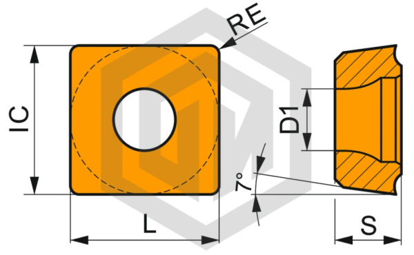 Пластина SCET 120408-UD:D8330 DORMER&PRAMET Пластина SCET 120408-UD:D8330 DORMER&PRAMET