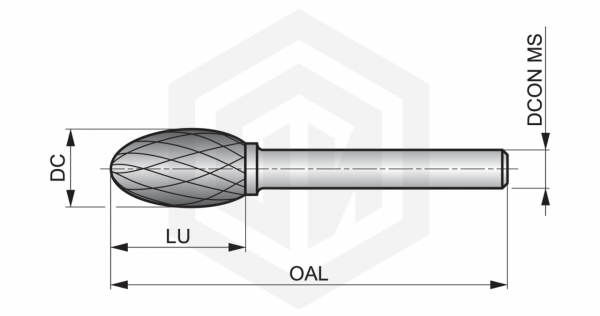Борфреза эллиптическая P70912.7X6.0 DORMER